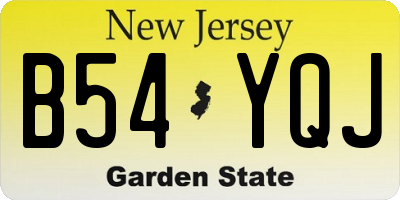 NJ license plate B54YQJ