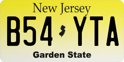 NJ license plate B54YTA