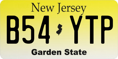 NJ license plate B54YTP