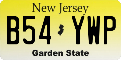 NJ license plate B54YWP