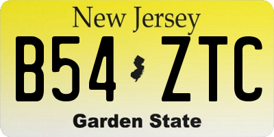 NJ license plate B54ZTC