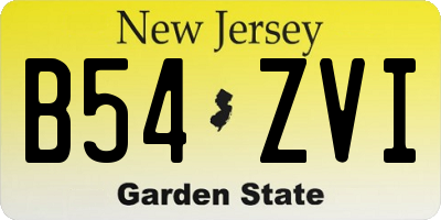 NJ license plate B54ZVI