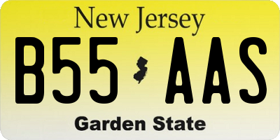 NJ license plate B55AAS