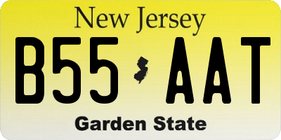 NJ license plate B55AAT