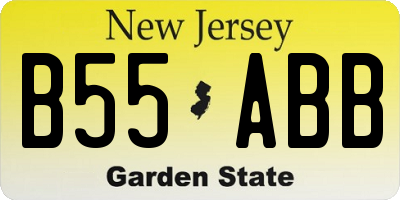 NJ license plate B55ABB