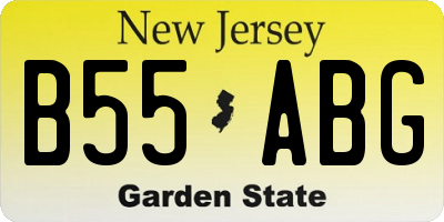 NJ license plate B55ABG