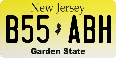 NJ license plate B55ABH