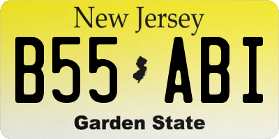 NJ license plate B55ABI