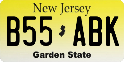 NJ license plate B55ABK