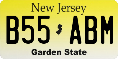 NJ license plate B55ABM