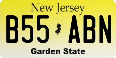 NJ license plate B55ABN