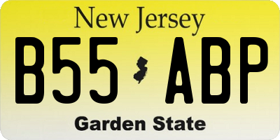 NJ license plate B55ABP