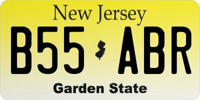 NJ license plate B55ABR
