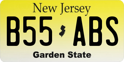 NJ license plate B55ABS