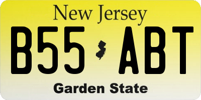 NJ license plate B55ABT
