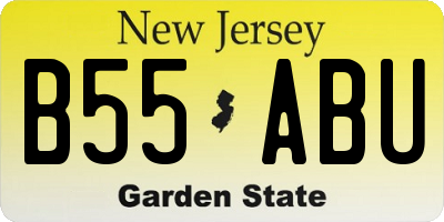 NJ license plate B55ABU