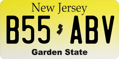 NJ license plate B55ABV