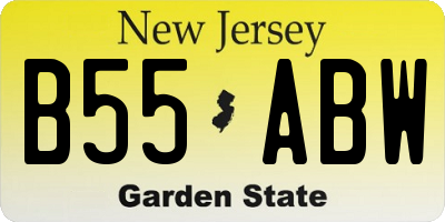 NJ license plate B55ABW