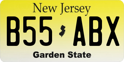 NJ license plate B55ABX