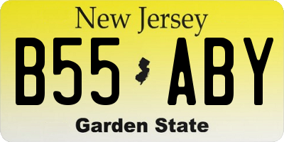 NJ license plate B55ABY