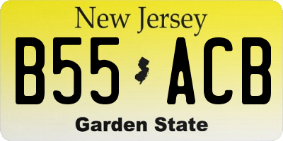 NJ license plate B55ACB