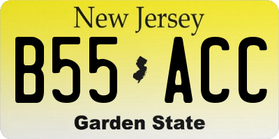 NJ license plate B55ACC
