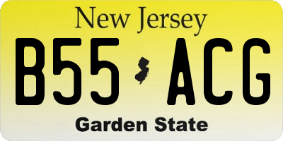 NJ license plate B55ACG