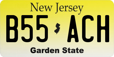 NJ license plate B55ACH