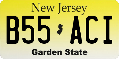 NJ license plate B55ACI