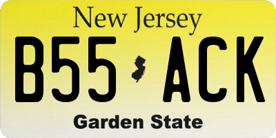 NJ license plate B55ACK