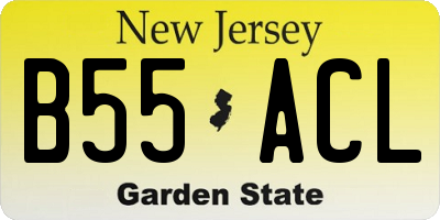 NJ license plate B55ACL