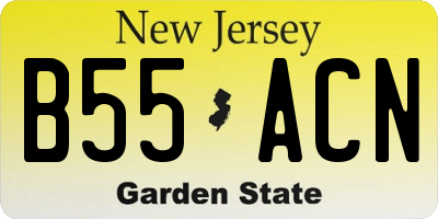 NJ license plate B55ACN