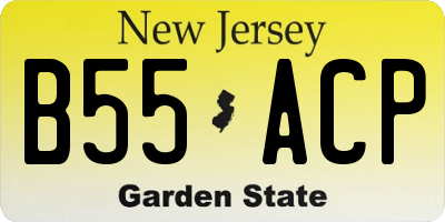 NJ license plate B55ACP