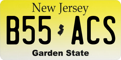 NJ license plate B55ACS