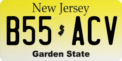 NJ license plate B55ACV