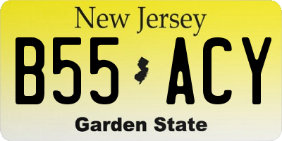 NJ license plate B55ACY