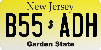 NJ license plate B55ADH