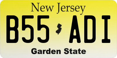 NJ license plate B55ADI