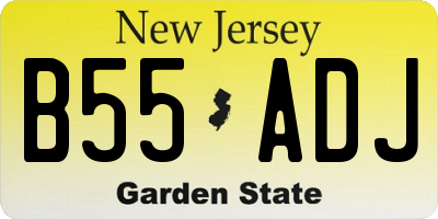 NJ license plate B55ADJ