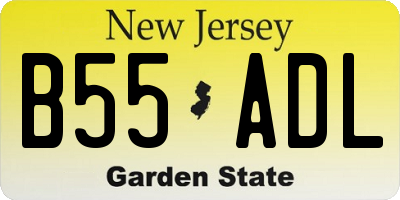 NJ license plate B55ADL