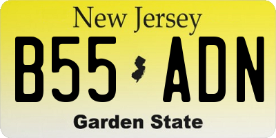 NJ license plate B55ADN