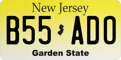 NJ license plate B55ADO