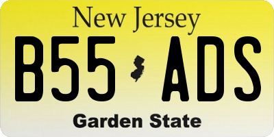 NJ license plate B55ADS