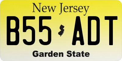 NJ license plate B55ADT