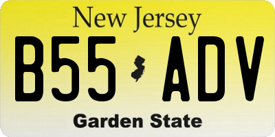 NJ license plate B55ADV
