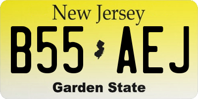 NJ license plate B55AEJ