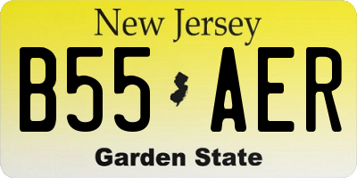 NJ license plate B55AER