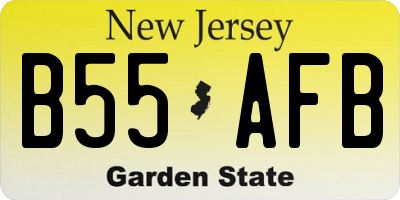 NJ license plate B55AFB