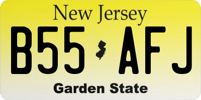 NJ license plate B55AFJ