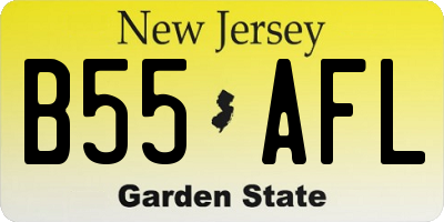 NJ license plate B55AFL